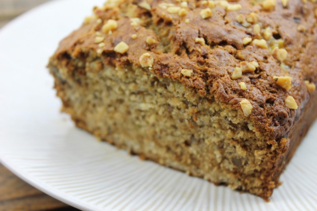 Banana Bread with Pecans and Walnuts
