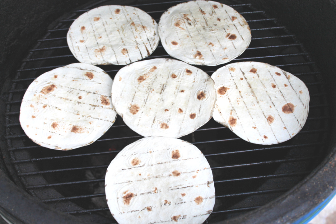 tortillas on a grill