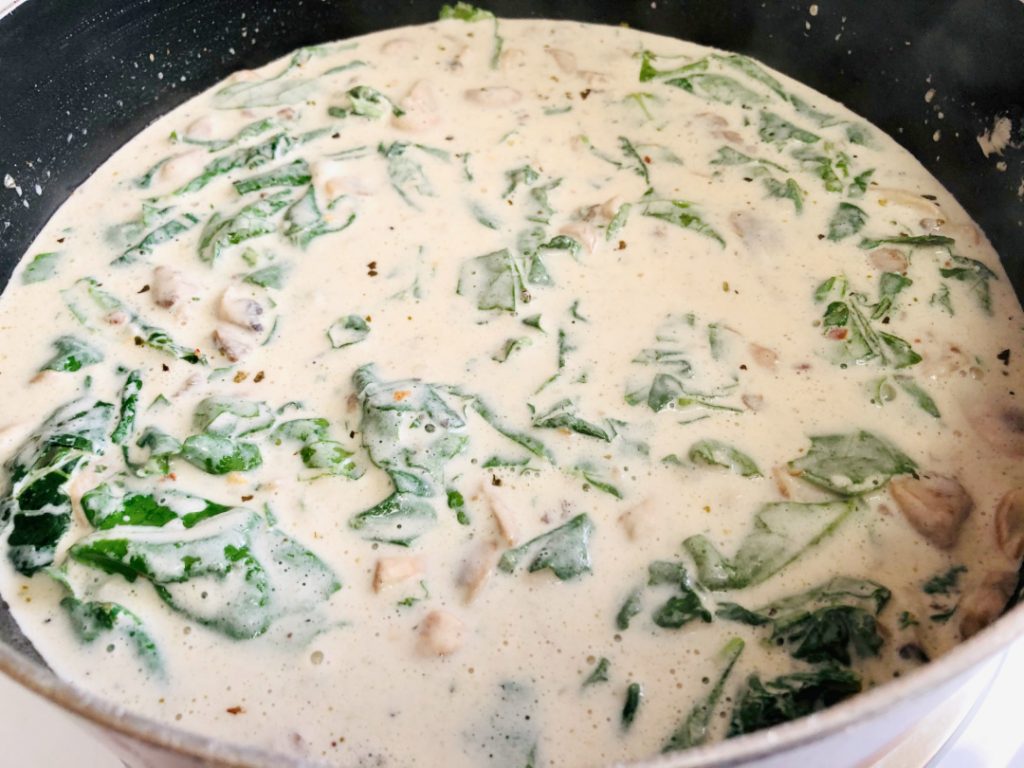 Pork Chops with Mushroom and Spinach Gravy Roscoe's Recipes