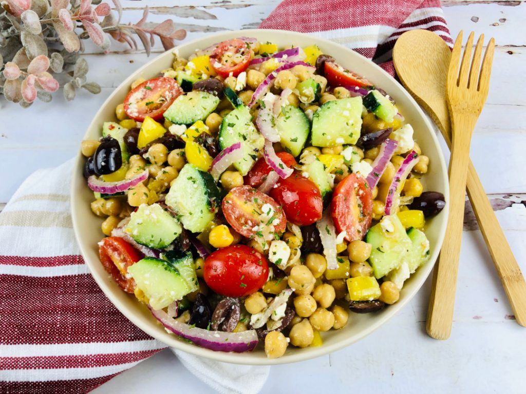 Mediterranean Chickpea Salad - Roscoe's Recipes