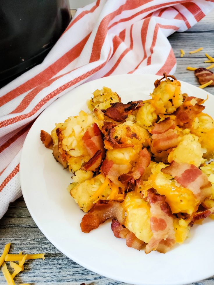 Slow Cooker Cheesy Bacon Ranch Tater Tots