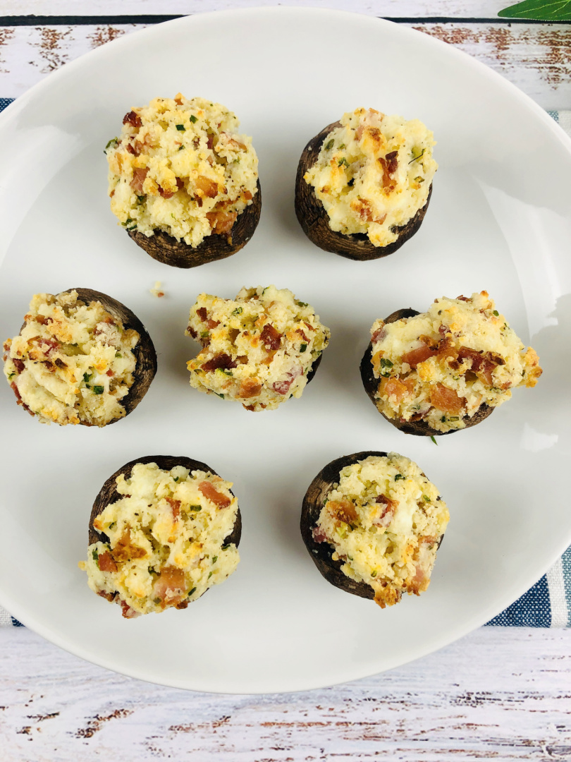 Bacon and Cheese Stuffed Mushrooms