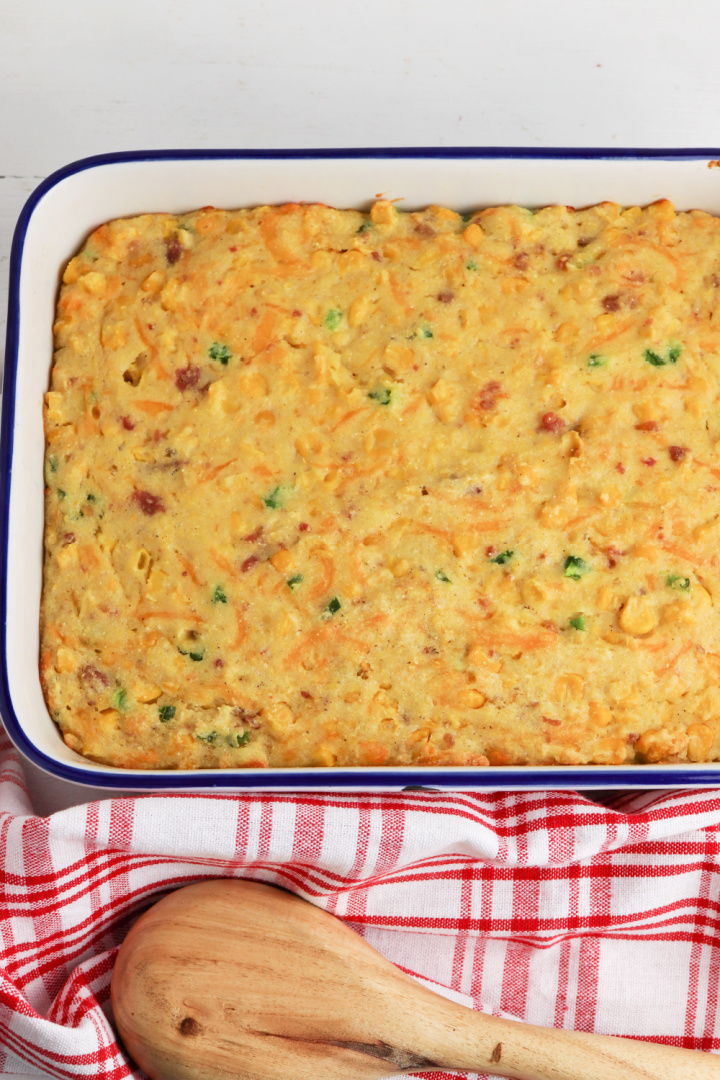 Jalapeno Cheddar Cornbread Casserole