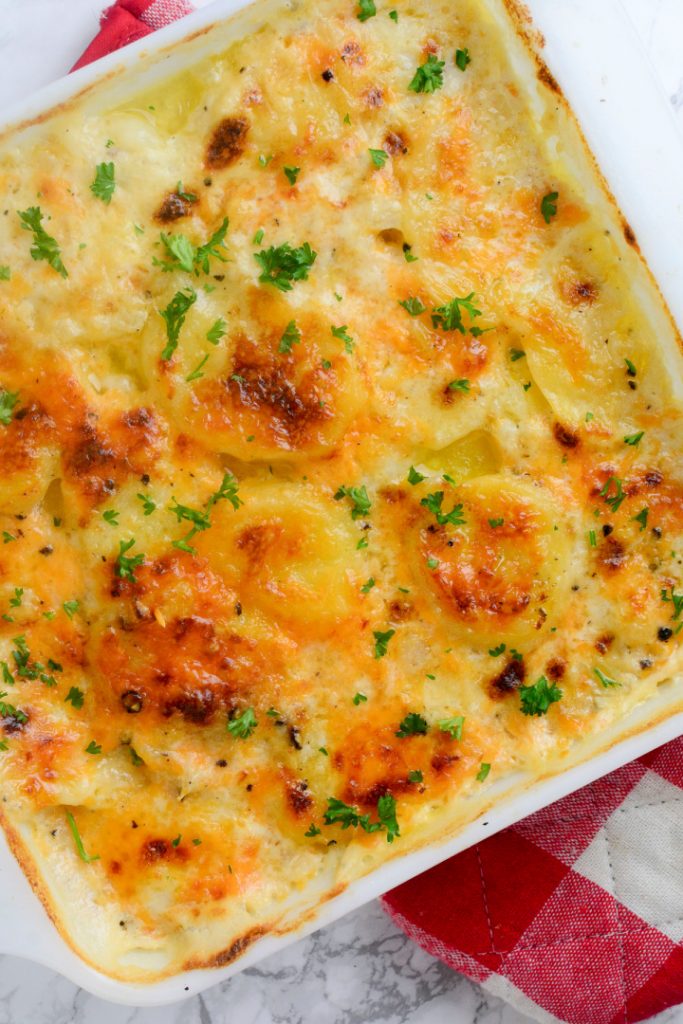 Oven Baked Scalloped Potatoes - Roscoe's Recipes