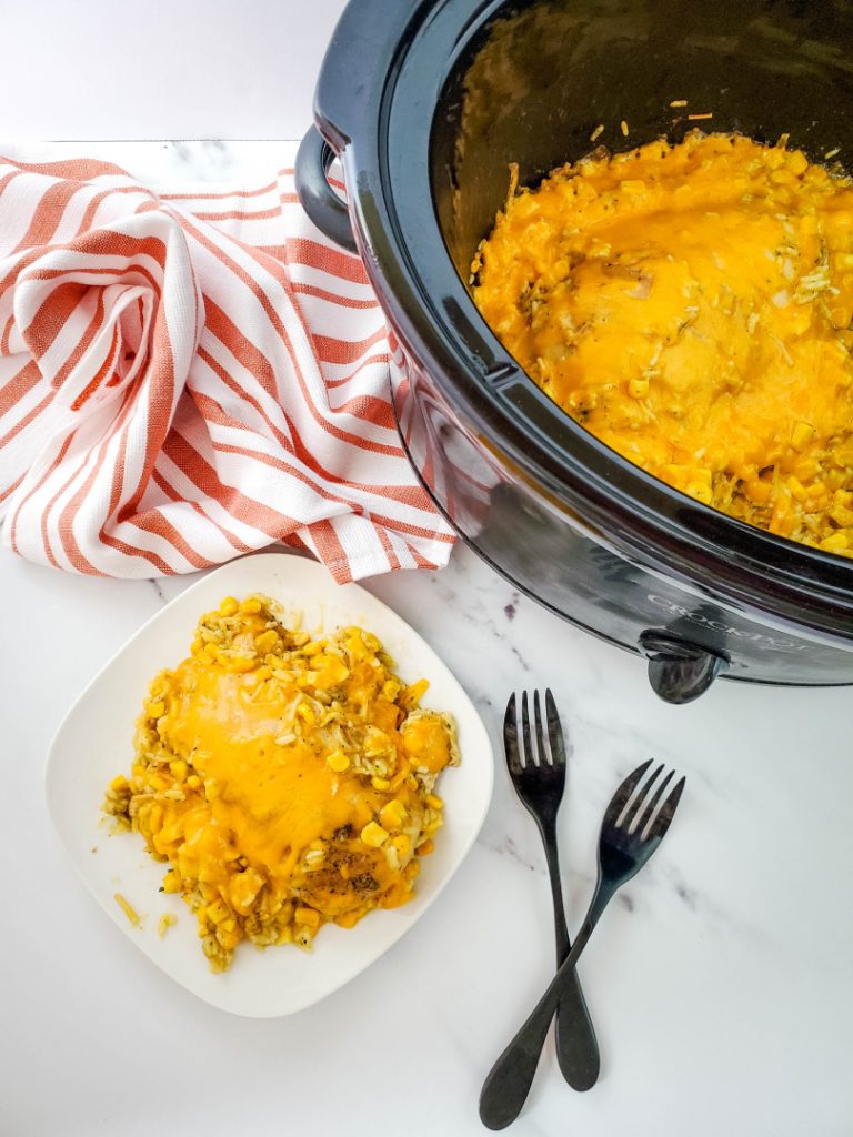 Slow Cooker Cheesy Chicken and Rice