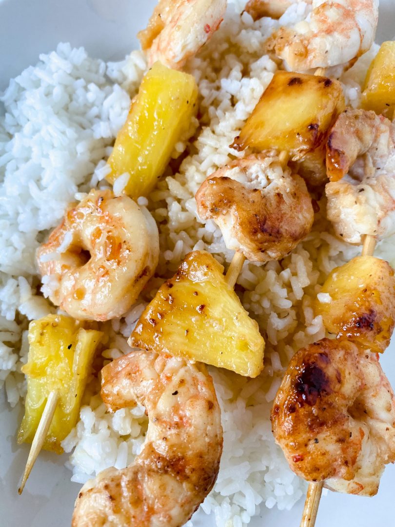 Pineapple Shrimp Skewers - Roscoe's Recipes