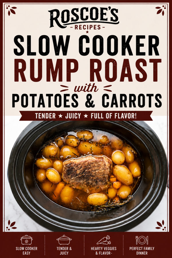 Slow Cooker Rump Roast with Potatoes and Carrots