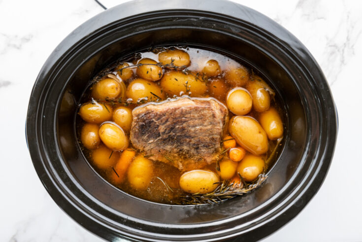 Slow Cooker Rump Roast with Potatoes and Carrots