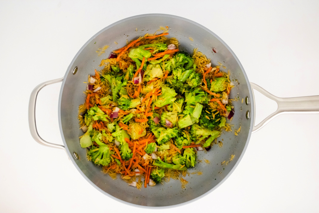 Broccoli Cheddar Orzo Pasta