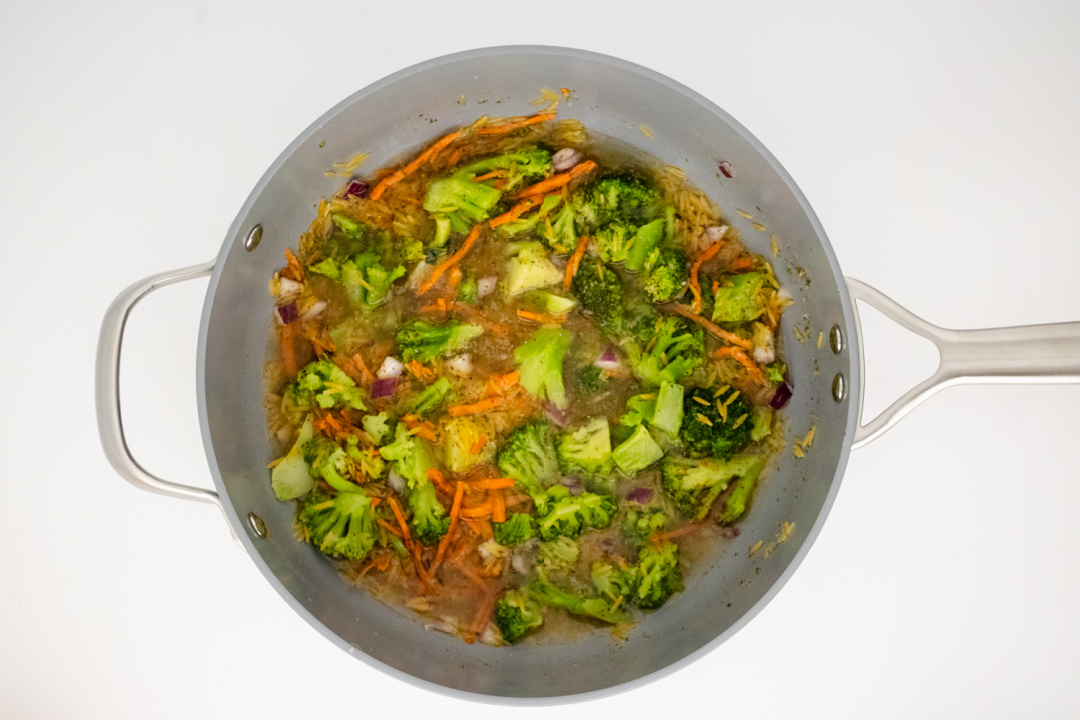 Broccoli Cheddar Orzo Pasta